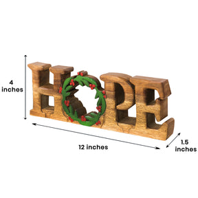 Endless Hope – Handmade Wooden Sculpture, Artistic Symbol of Faith and Light - Decozen