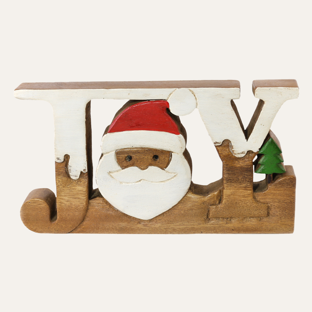 Pure Joy – Hand Carved Wooden Sculpture, Symbol of Happiness and Warmth - Decozen