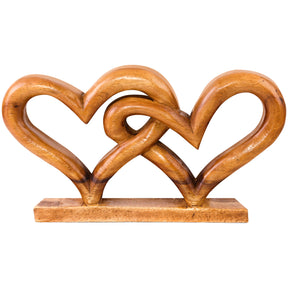 Hearts Handmade Wooden Sculpture - Decozen