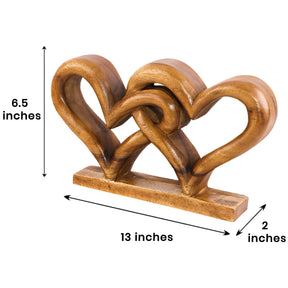 Hearts Handmade Wooden Sculpture - Decozen