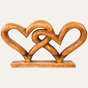 Hearts Handmade Wooden Sculpture - Decozen