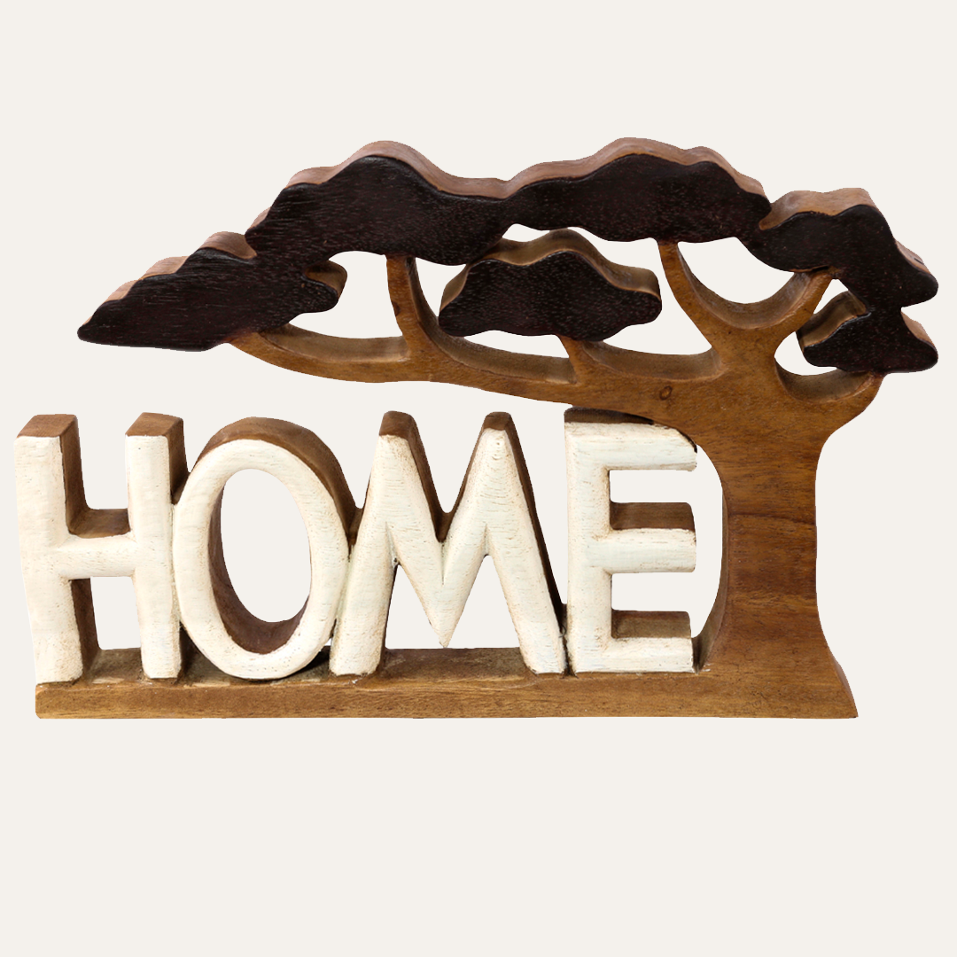 Handmade wooden sculpture from Artisan Form, artistic decorative home accent showcasing intricate wood craftsmanship by LAY022.