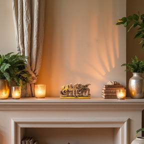 Eternal Love Mom – Handmade Wooden Sculpture, Artistic Mother’s Day Home Decor - Decozen