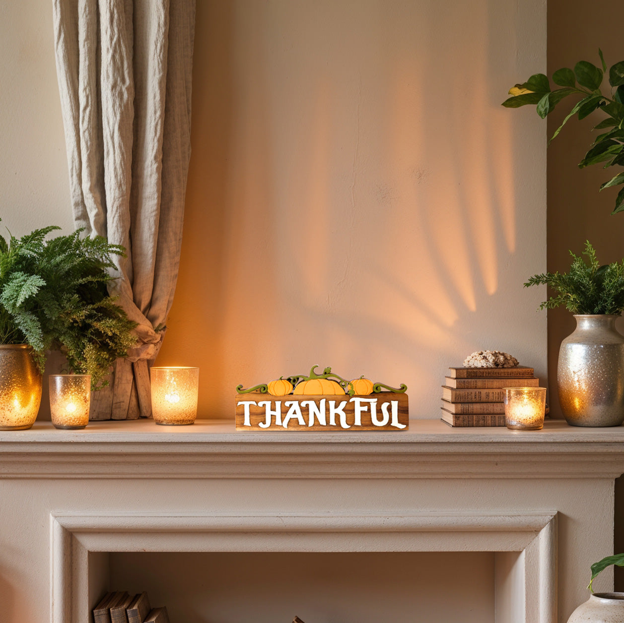 Grateful Heart – Hand-Carved Wooden Sculpture, Handmade Decorative Home Gift - Decozen