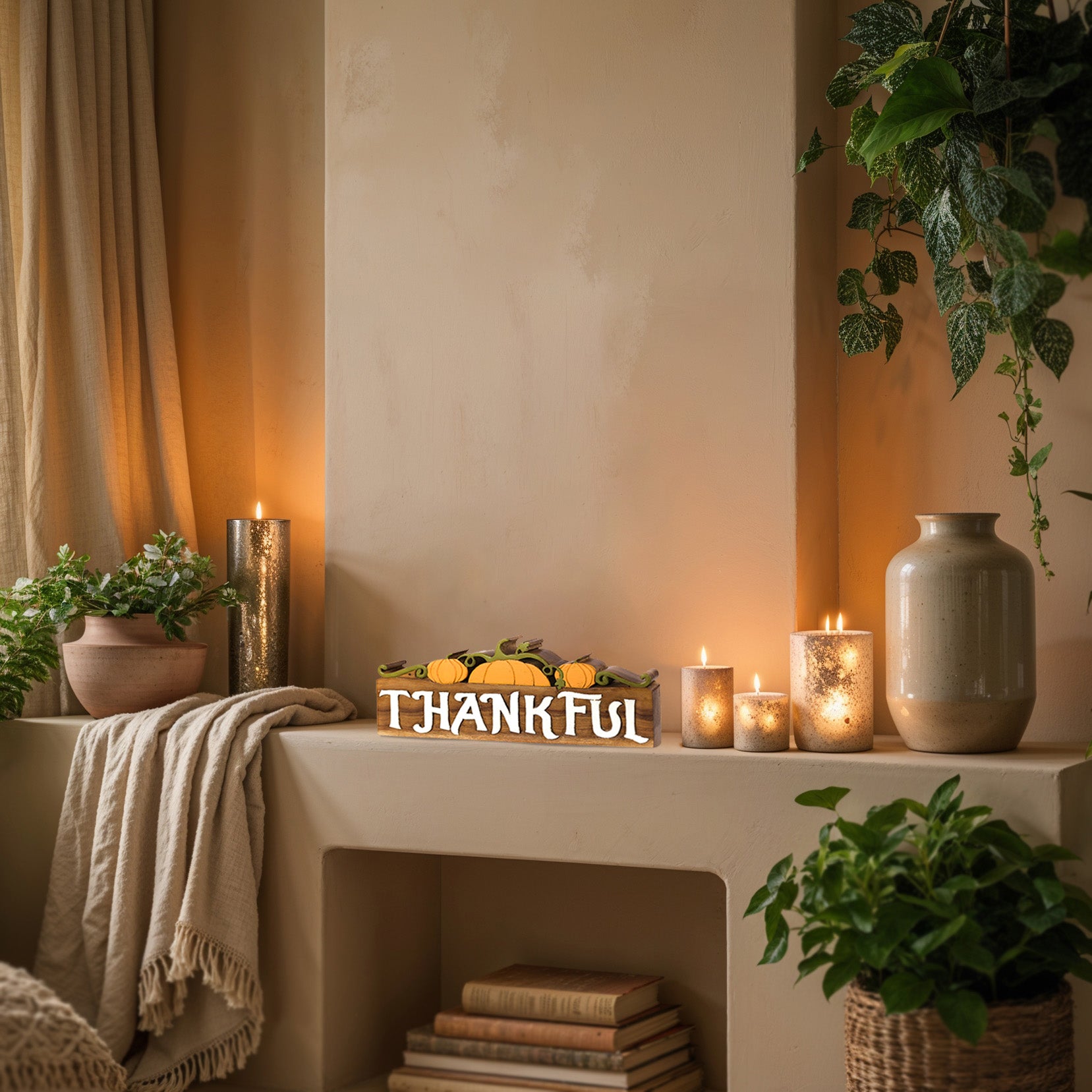 Grateful Heart – Hand-Carved Wooden Sculpture, Handmade Decorative Home Gift - Decozen