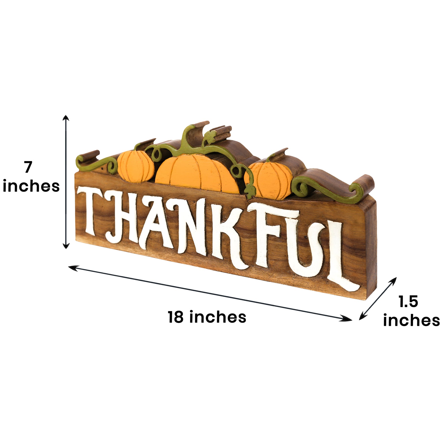 Grateful Heart – Hand-Carved Wooden Sculpture, Handmade Decorative Home Gift - Decozen