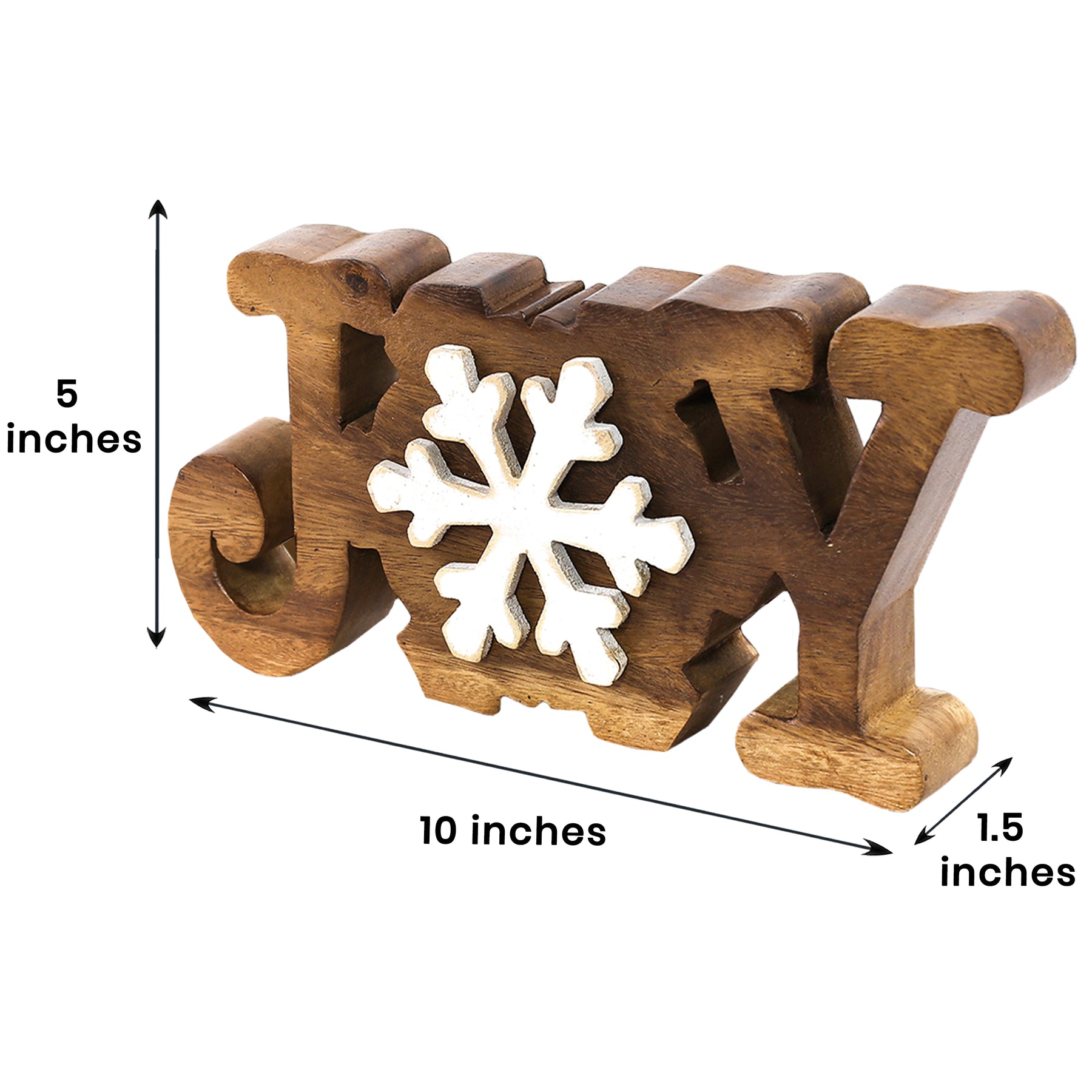 Pure Joy – Hand Carved Wooden Sculpture, Artistic Handmade Decorative Accent - Decozen