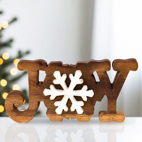 Pure Joy – Hand Carved Wooden Sculpture, Artistic Handmade Decorative Accent