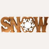 Hand-carved wooden sculpture titled Winter Grace by LAY033, featuring intricate seasonal home decor design.