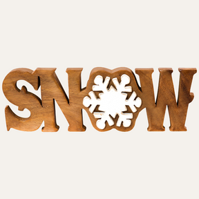 Hand-carved wooden sculpture titled Winter Grace by LAY033, featuring intricate seasonal home decor design.
