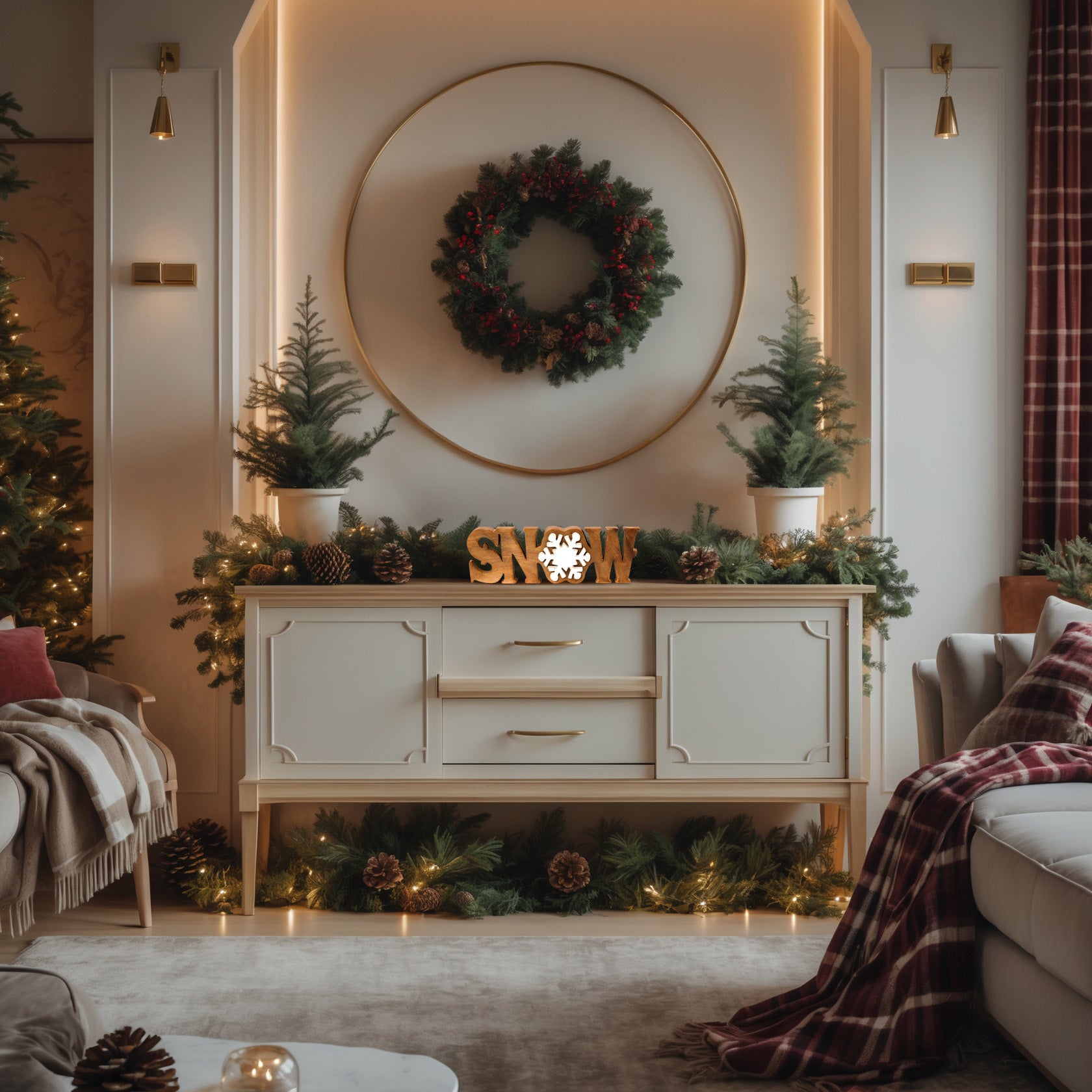 Hand-carved wooden sculpture titled Winter Grace, handmade seasonal home décor by LAY033, featuring intricate wooden craftsmanship.