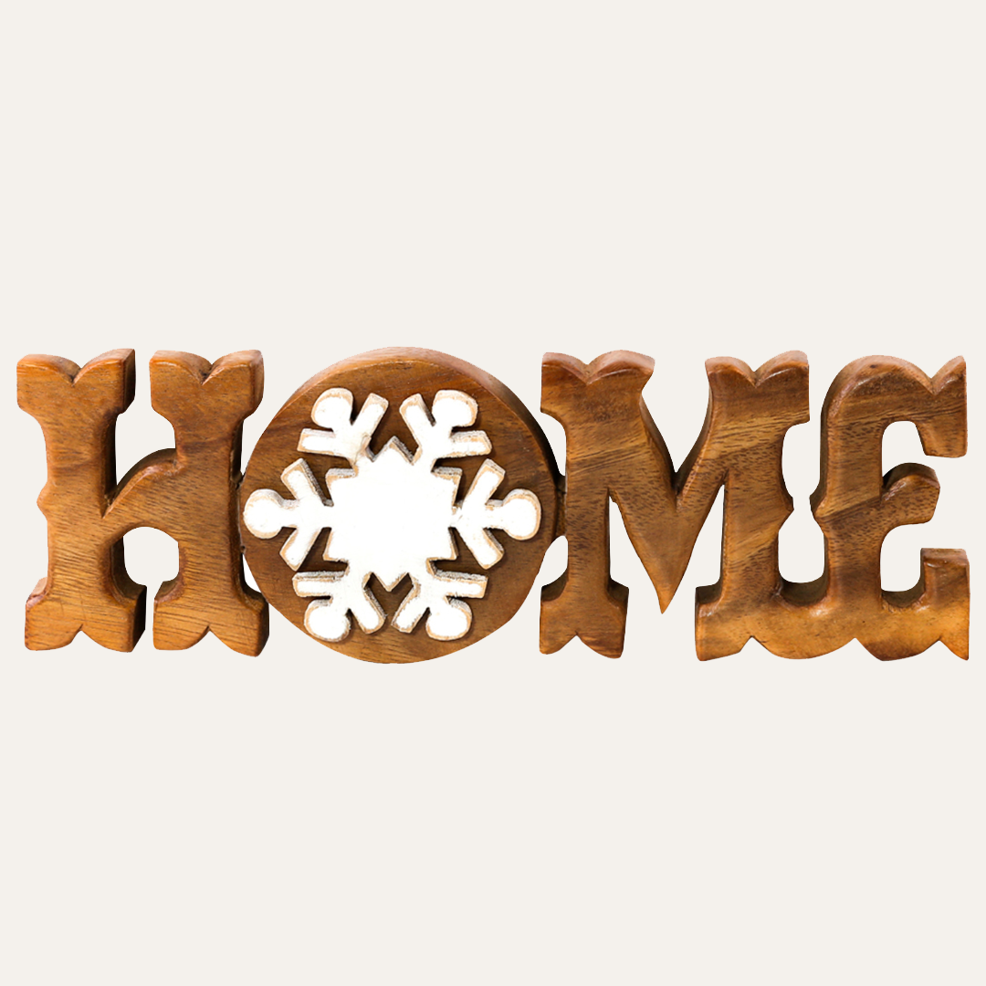 Homestead Harmony – Handmade Wooden Sculpture, Artistic Decorative Home Piece - Decozen