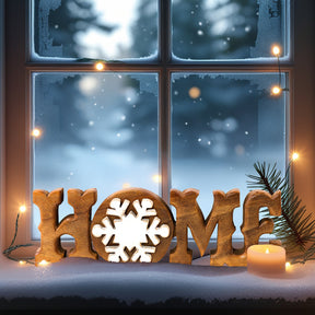 Homestead Harmony – Handmade Wooden Sculpture, Artistic Decorative Home Piece, Gift for Mom