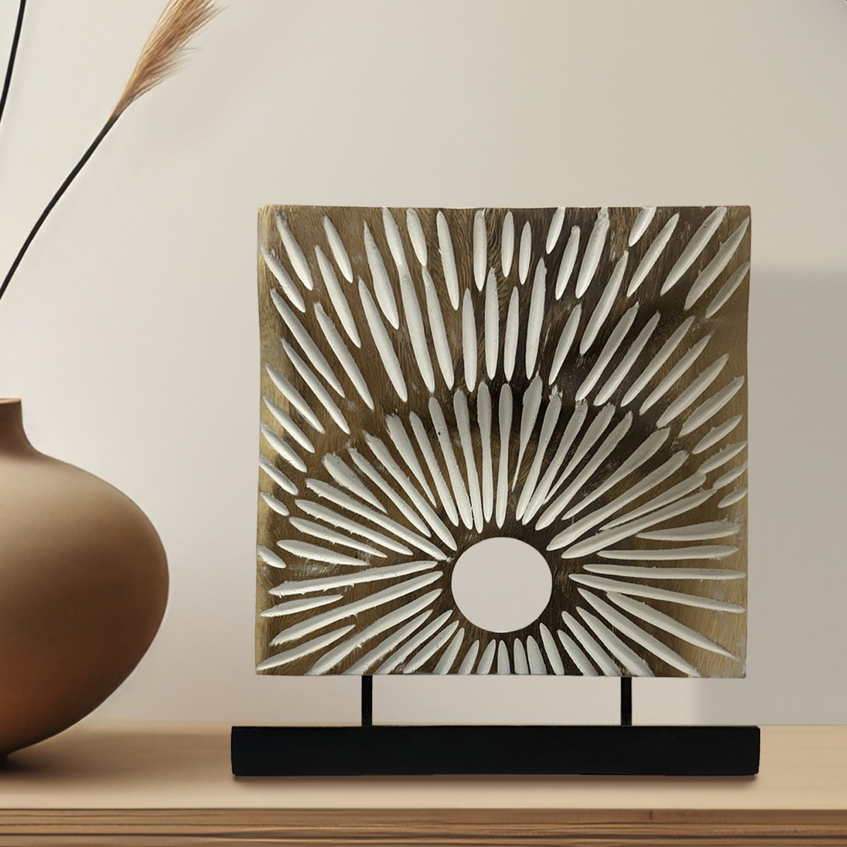 Rustic Essence – Handmade Acacia Wooden Sculpture, Decorative Home Accent - Decozen