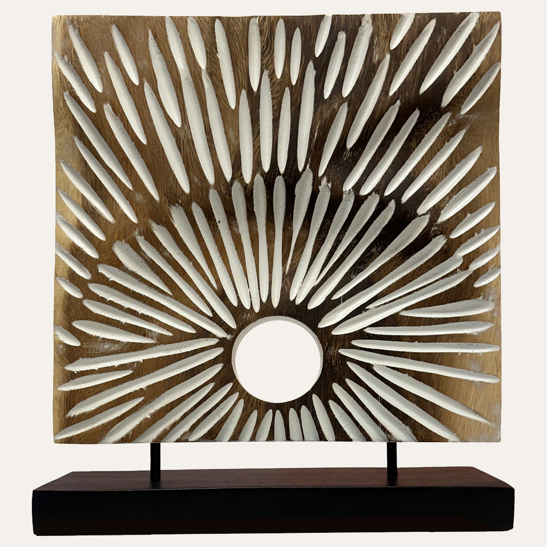 Rustic Essence – Handmade Acacia Wooden Sculpture, Decorative Home Accent - Decozen