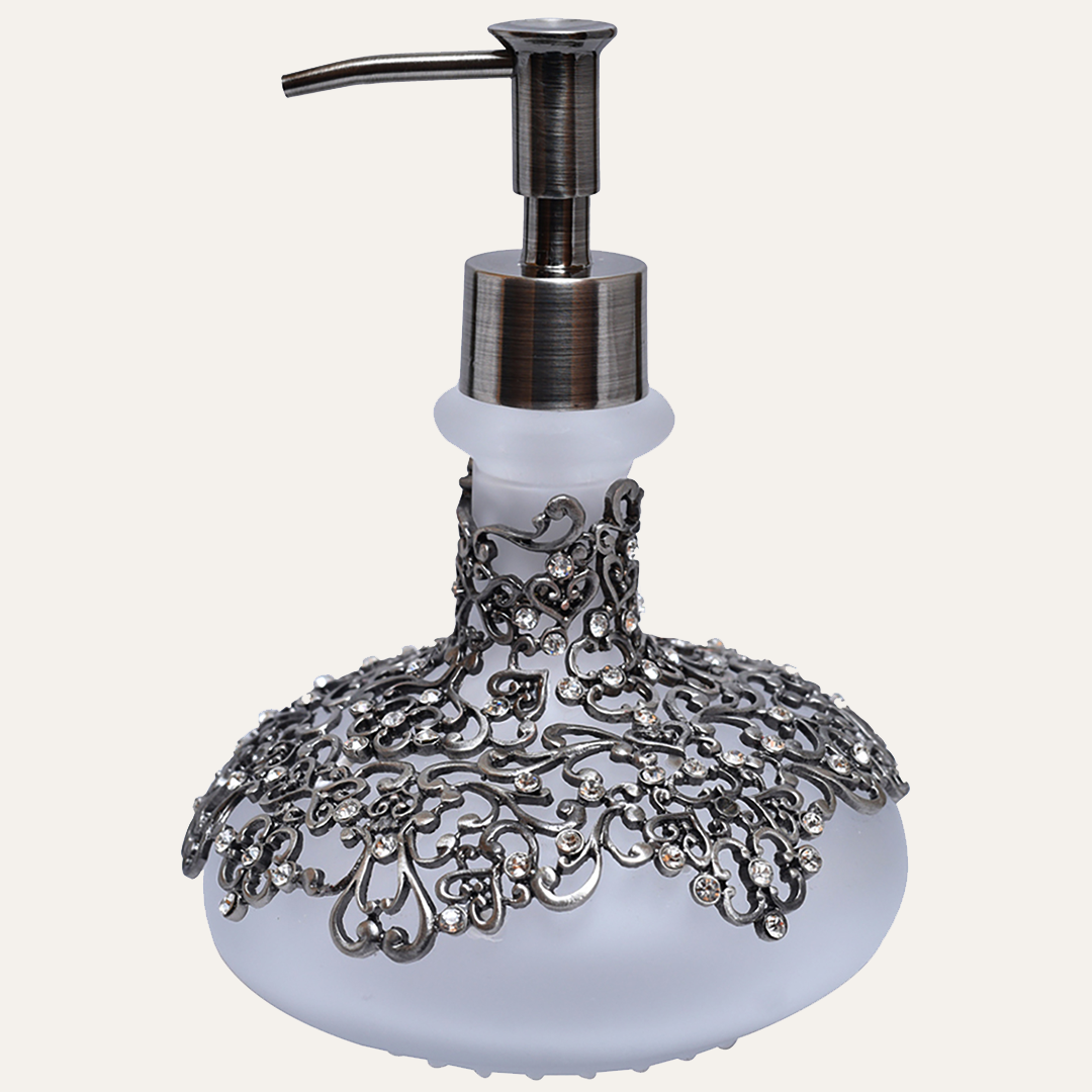 Elegant Haven – Modern Decorative Bathroom Accessory Handmade Soap Dispenser, 12.5 oz - Decozen