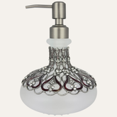 Oriana Grace modern decorative ceramic lotion dispenser from LB 23736D, 9 oz, with a stylish design for bathroom accessories.