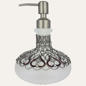 Oriana Grace modern decorative ceramic lotion dispenser from LB 23736D, 9 oz, with a stylish design for bathroom accessories.