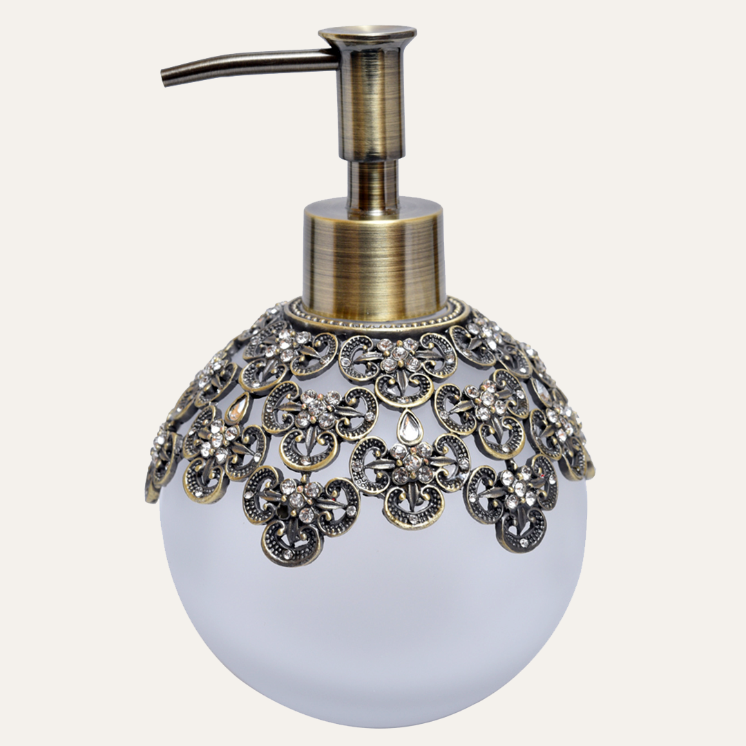 Colette Charm – Modern Decorative Bathroom Accessory Handmade Soap Dispenser, 11.5 oz - Decozen