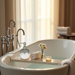 Isolde Essence – Modern Decorative Bathroom Accessory Handmade Soap Dispenser, 12 oz - Decozen