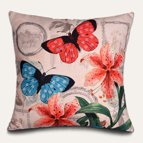 Butterflies Printed Design Throw Pillow Covers - Decozen