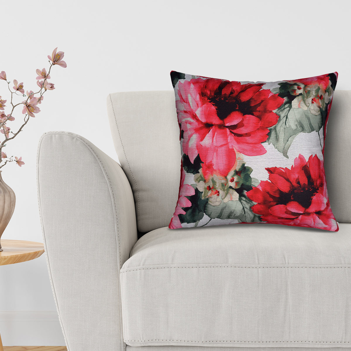 Floral Printed Design Throw Pillow Covers - Decozen