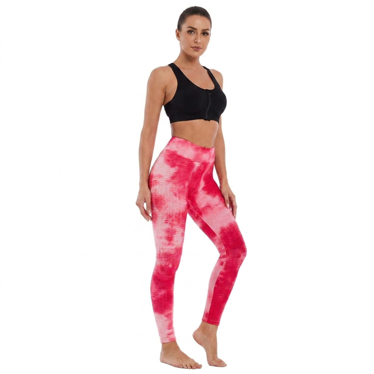Yogazen Women's High-Waist Capri Leggings – Tummy-Control Yoga Pants (Camo & Brights)