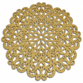 Gold Wooden Trivet | Hand Carved Placemats for Dining Table - Heat & Scratch Resistant