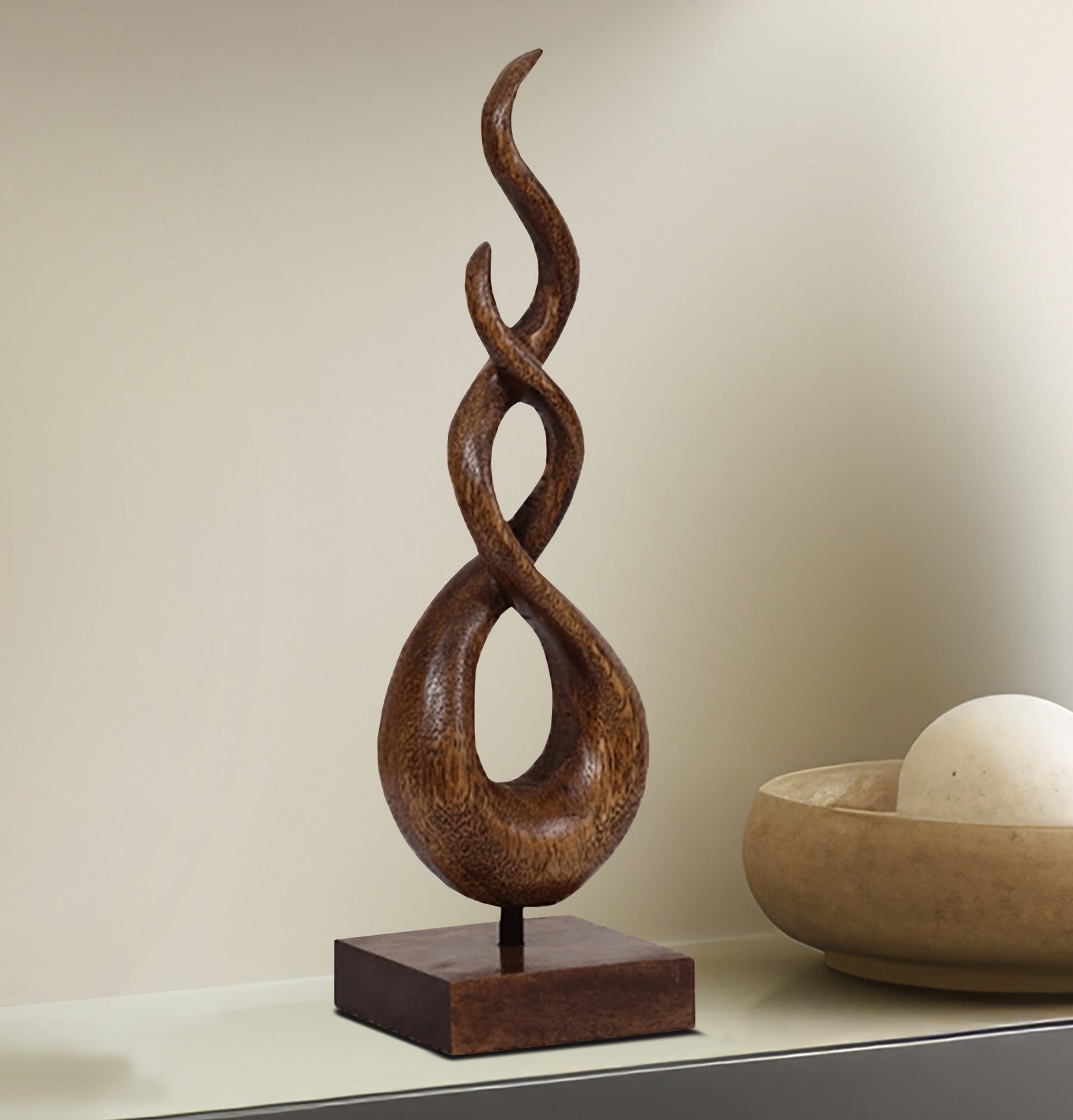 Intertwined Handmade Wooden Sculpture - Decozen