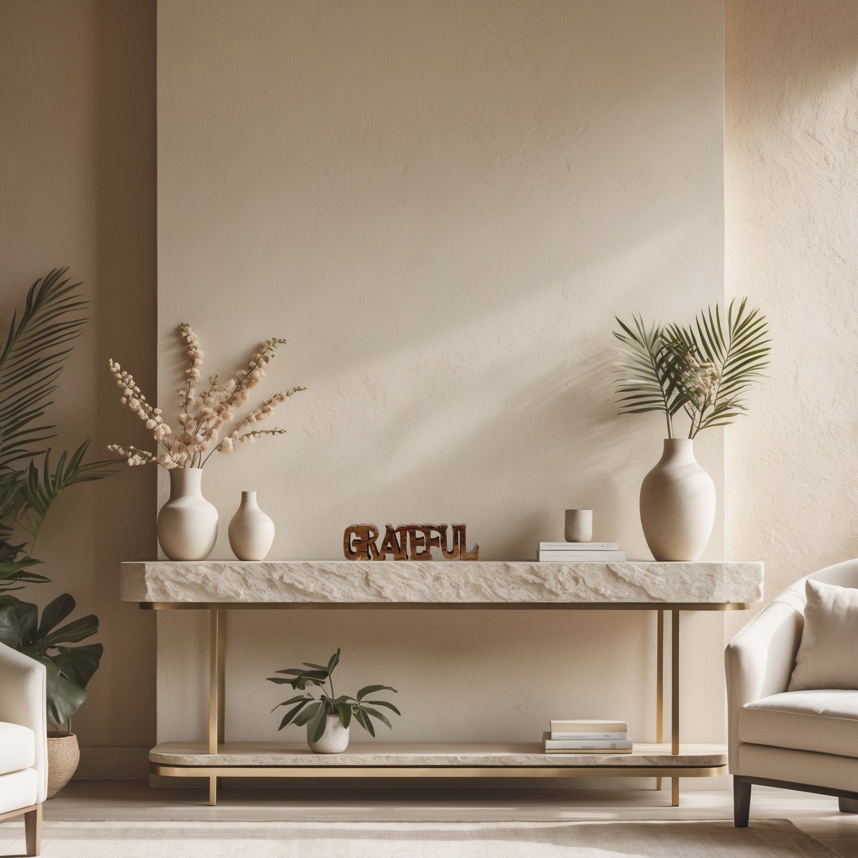 Gratitude Bloom – Hand-Carved Wooden Sculpture, Elegant Decorative Home Art - Decozen