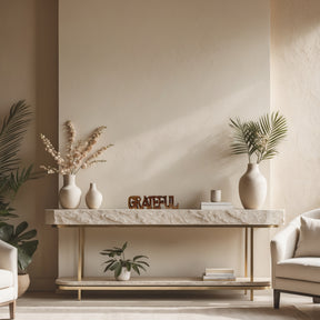 Gratitude Bloom – Hand-Carved Wooden Sculpture, Elegant Decorative Home Art - Decozen