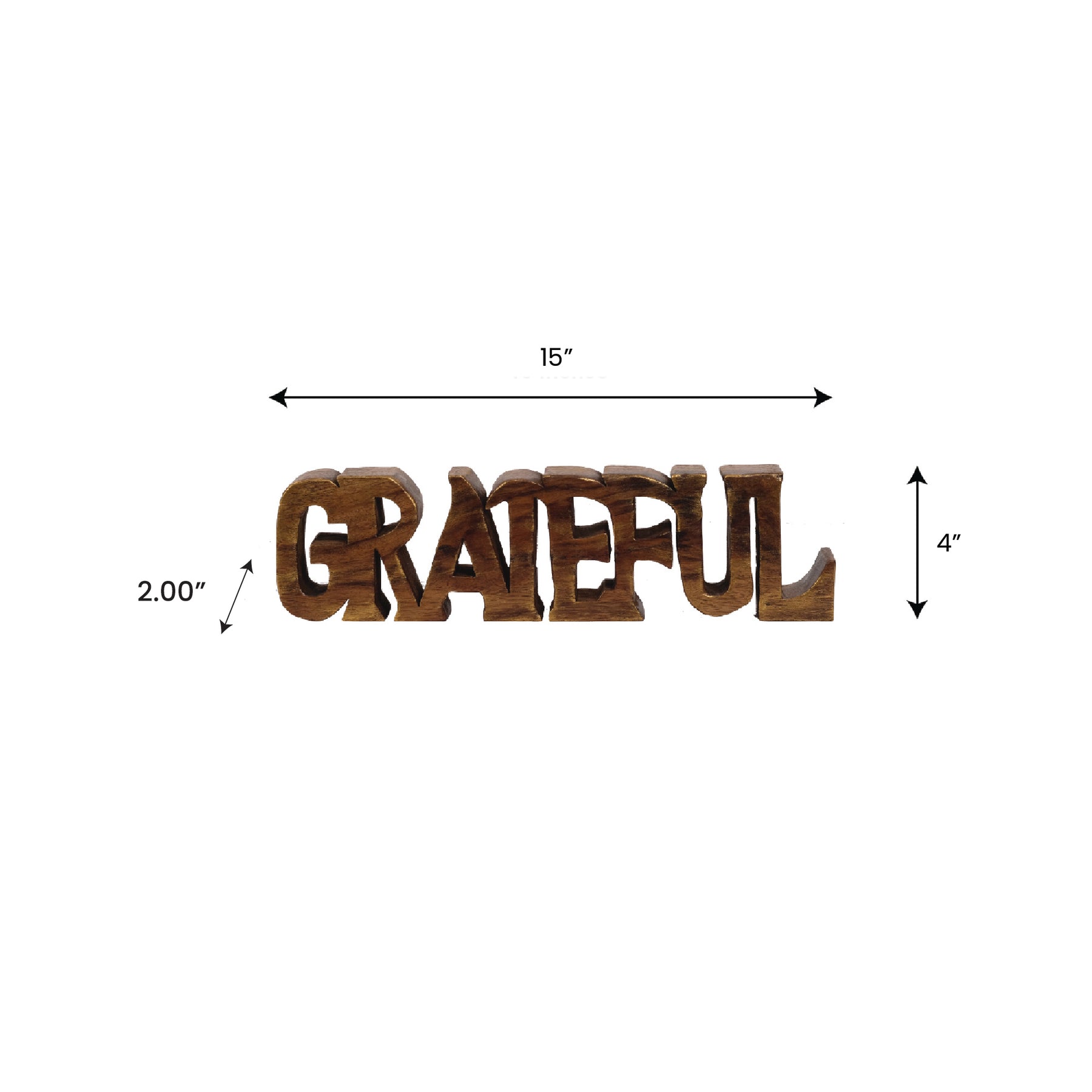 Gratitude Bloom – Hand-Carved Wooden Sculpture, Elegant Decorative Home Art - Decozen