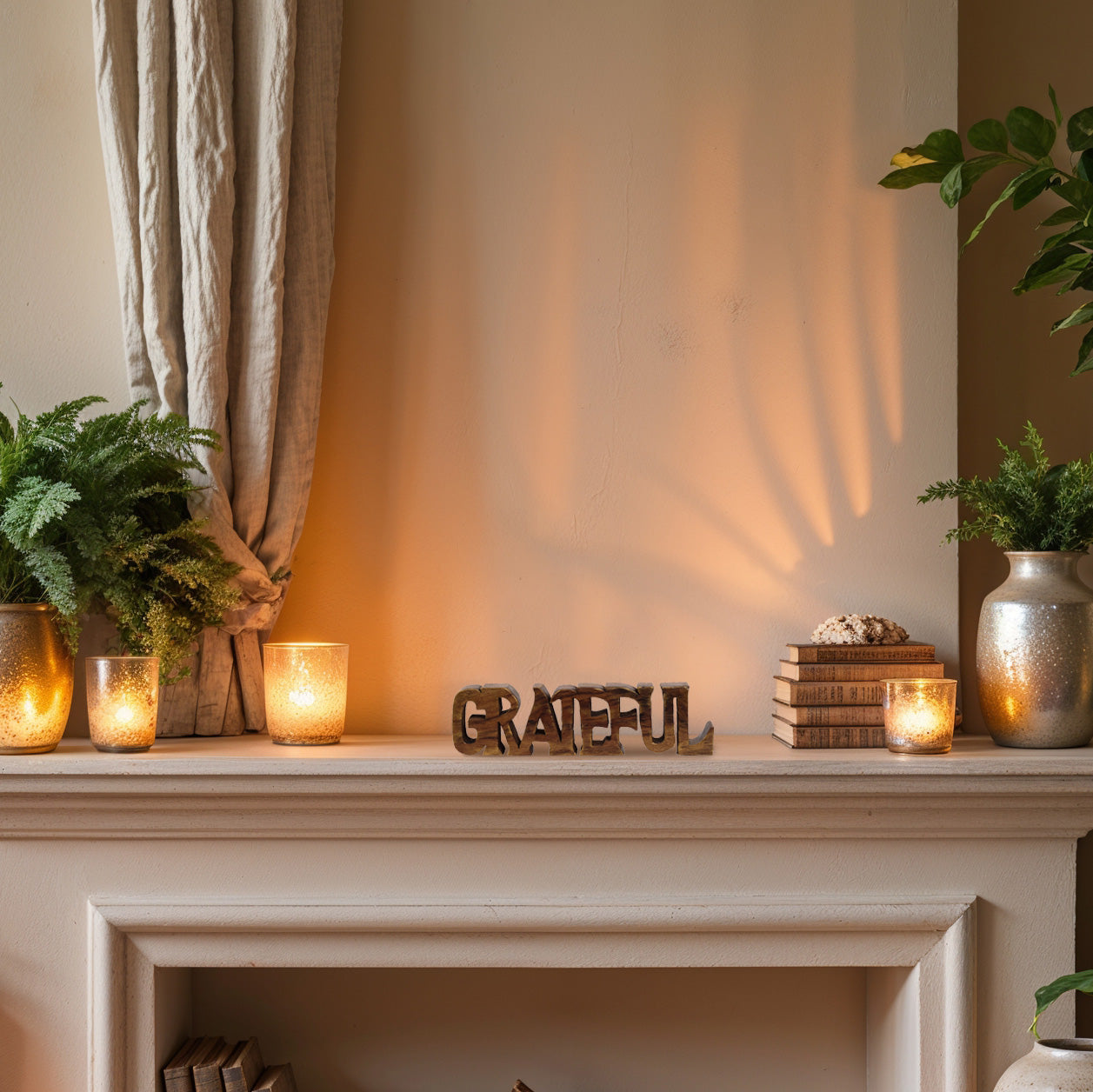 Gratitude Bloom – Hand-Carved Wooden Sculpture, Elegant Decorative Home Art - Decozen