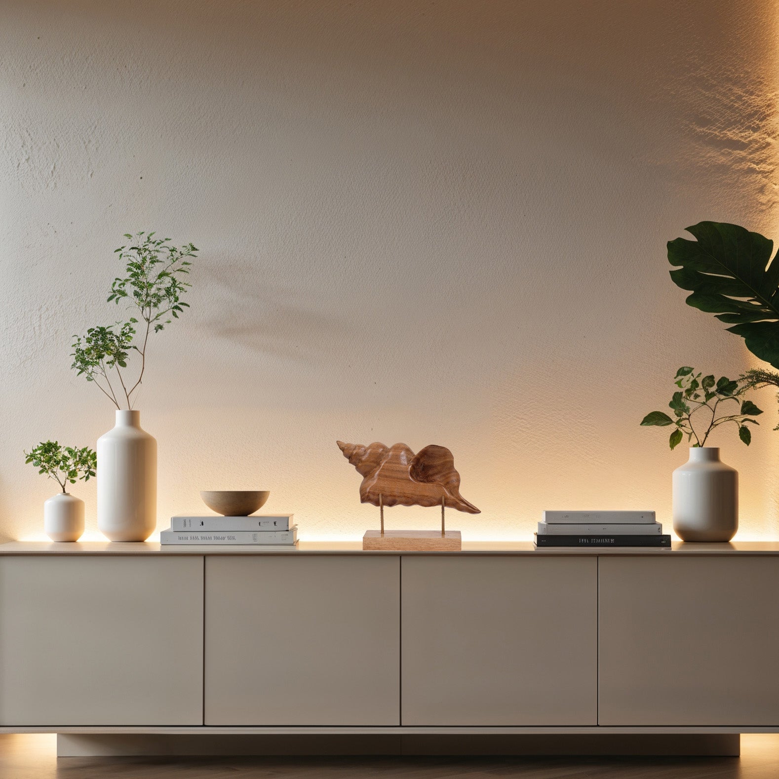 Shell Wooden Sculpture – Handmade Coastal Home Decor | Decozen Luxe - Decozen