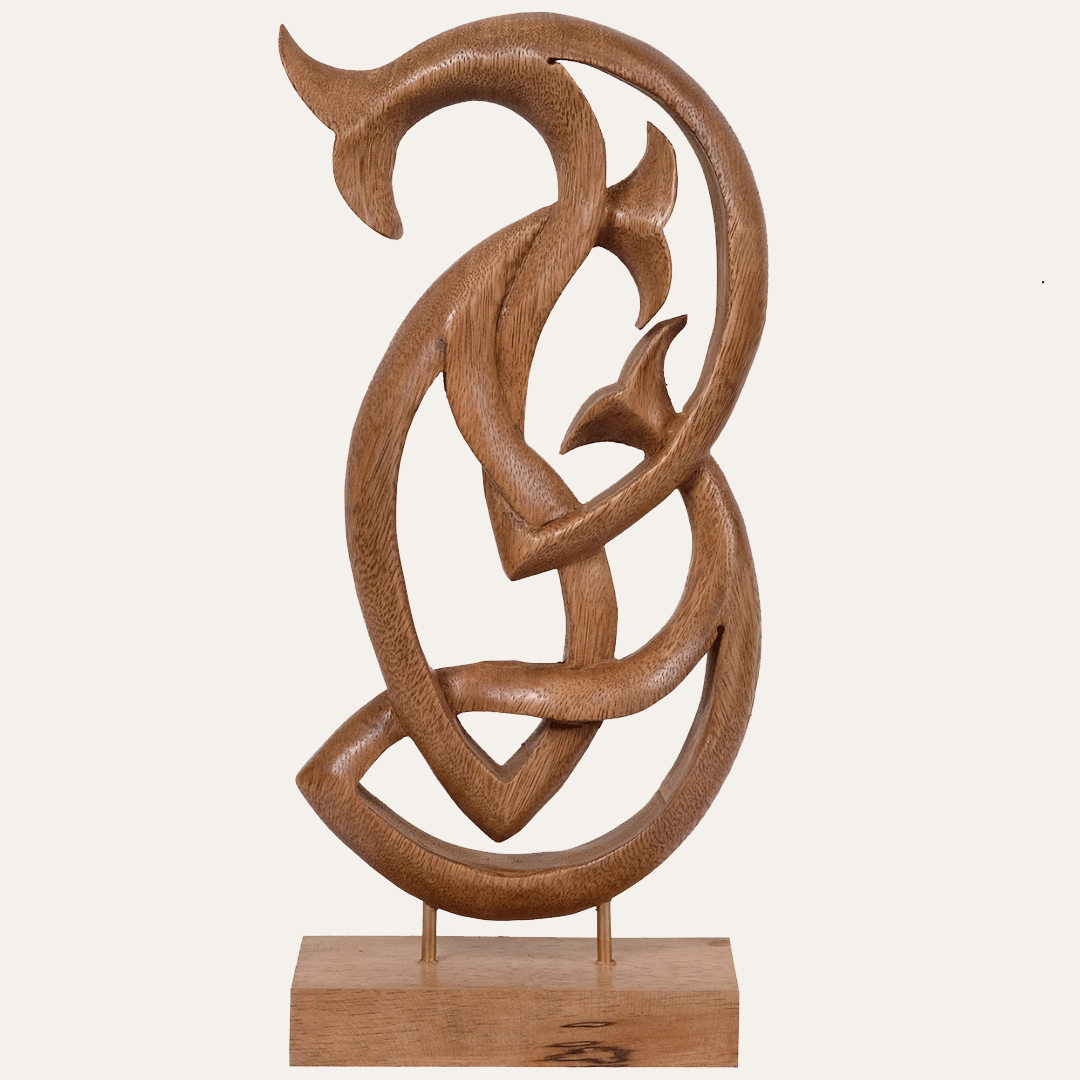 Macaluso Lucky Fish Handmade Wooden Sculpture – Artistic Home Décor - Decozen