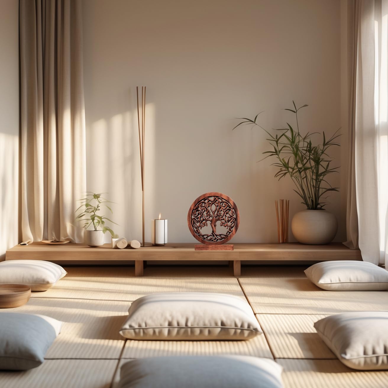 Travilah Tree of Life Wooden Sculpture - Medium - Decozen