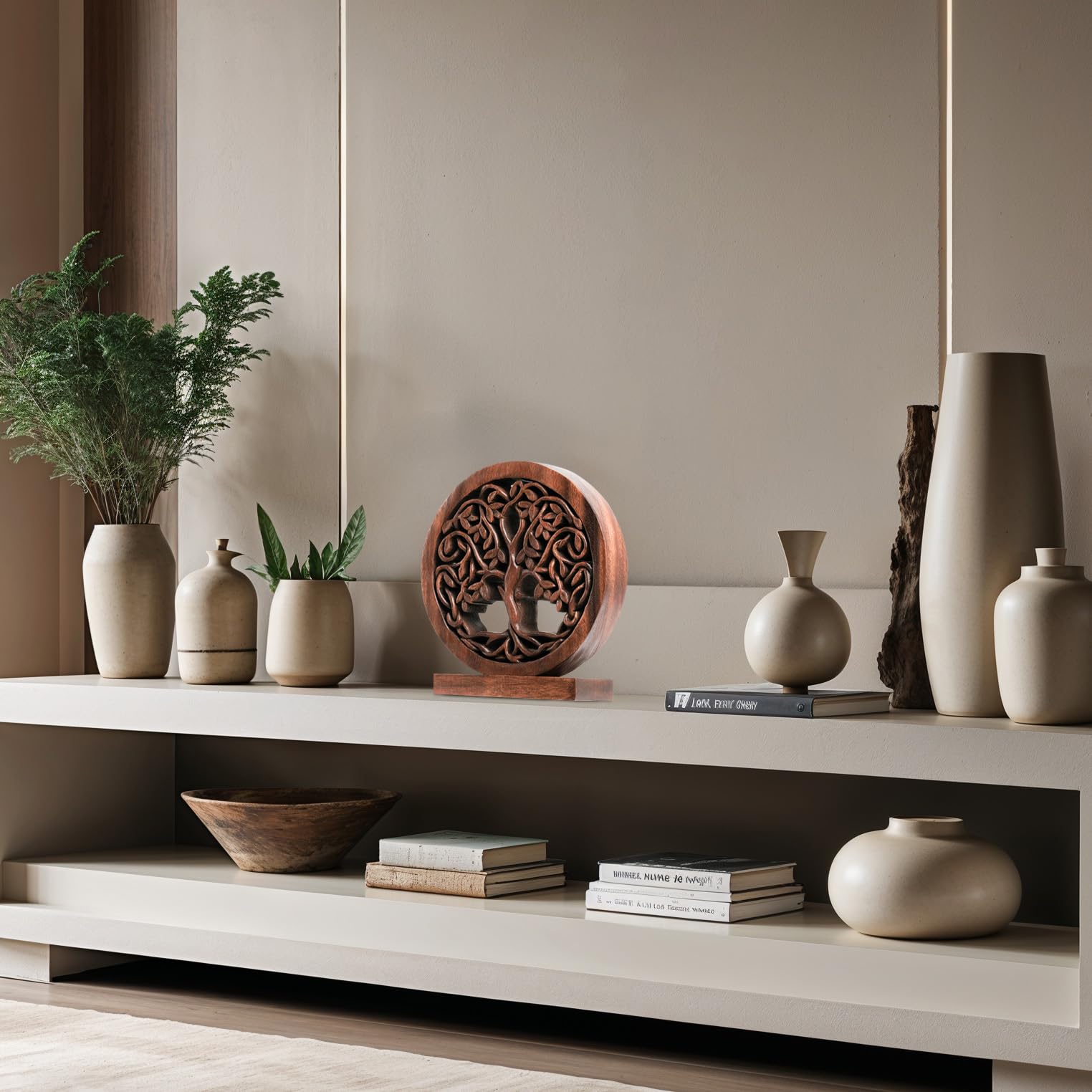 Travilah Tree of Life Wooden Sculpture - Medium - Decozen