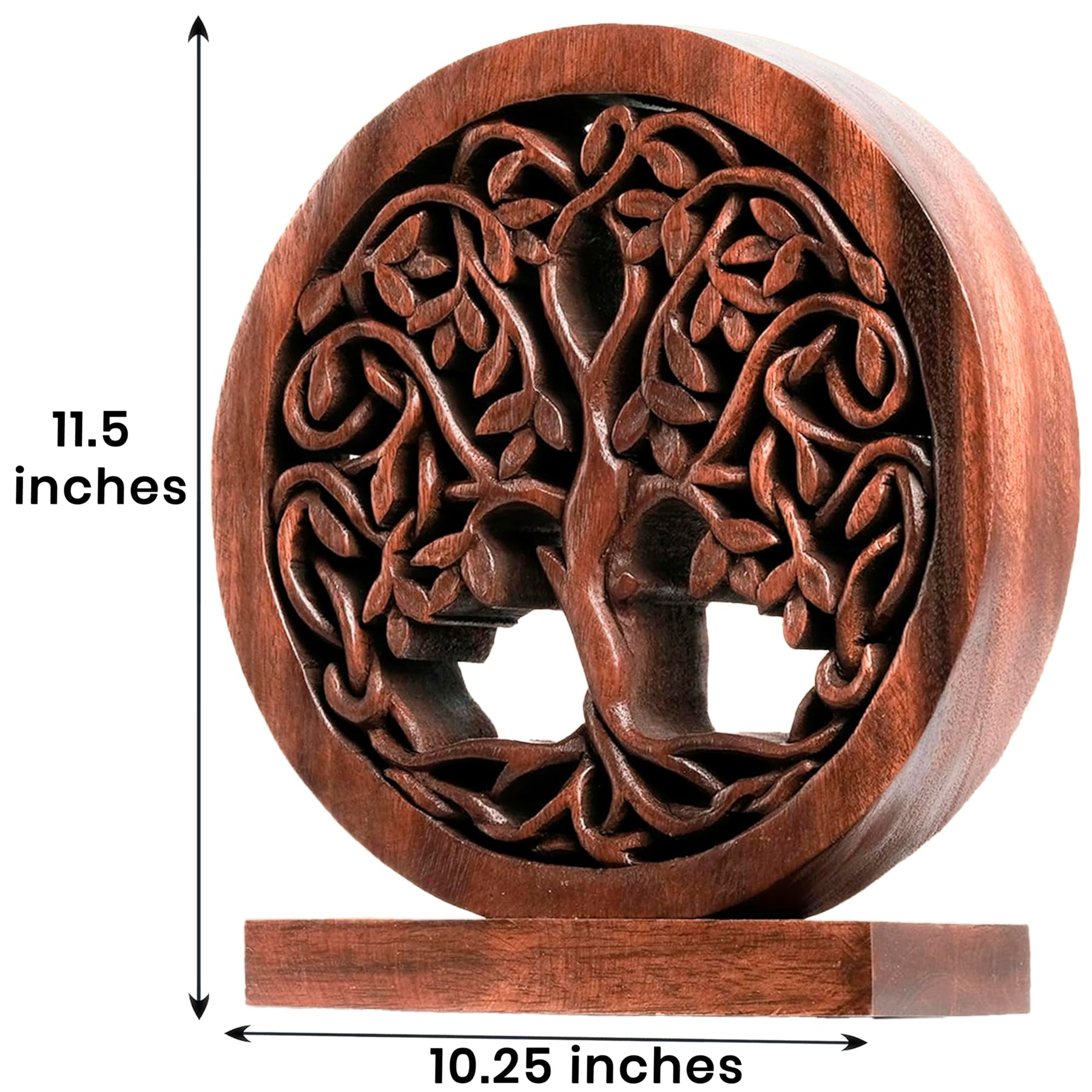 Travilah Tree of Life Wooden Sculpture - Medium - Decozen