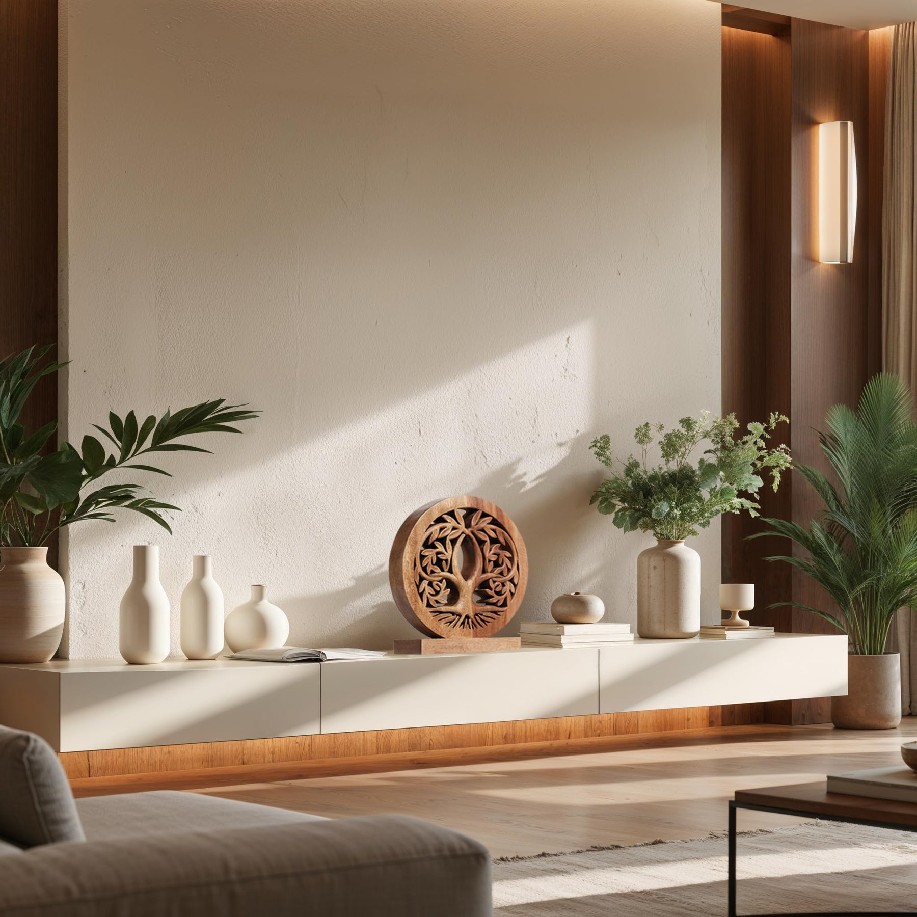 Tribune Tree of Life Wooden Sculpture – Handmade Decorative Art | Decozen Luxe - Decozen