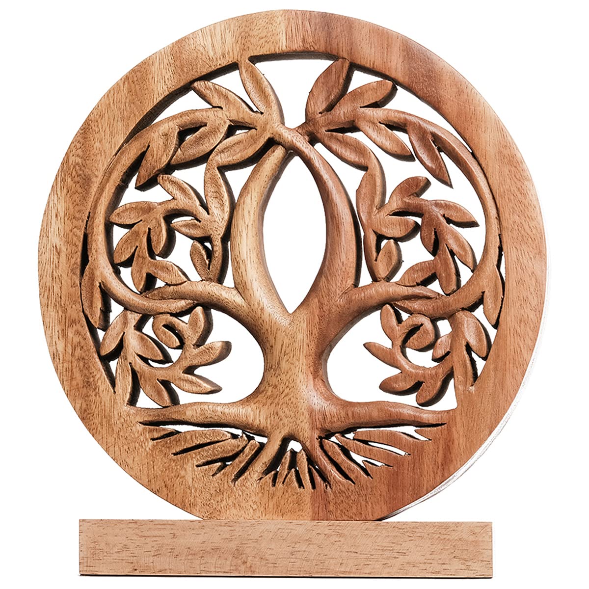 Tribune Tree of Life Wooden Sculpture – Handmade Decorative Art | Decozen Luxe - Decozen