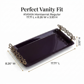 Vanity Tray – Elegant Aluminum Decorative Rectangular Bathroom Storage Solution