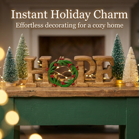 Wooden Hope Sculpture – Handmade Acacia Wood Sign | Inspirational Home Accent