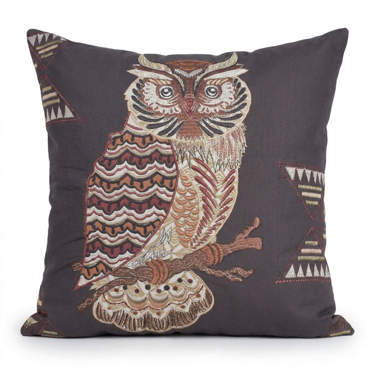 Owl Throw Pillow Covers - Set of 2 or 4 Decorative 18 x 18 Inch Cushions