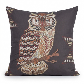 Owl Throw Pillow Covers - Set of 2 or 4 Decorative 18 x 18 Inch Cushions