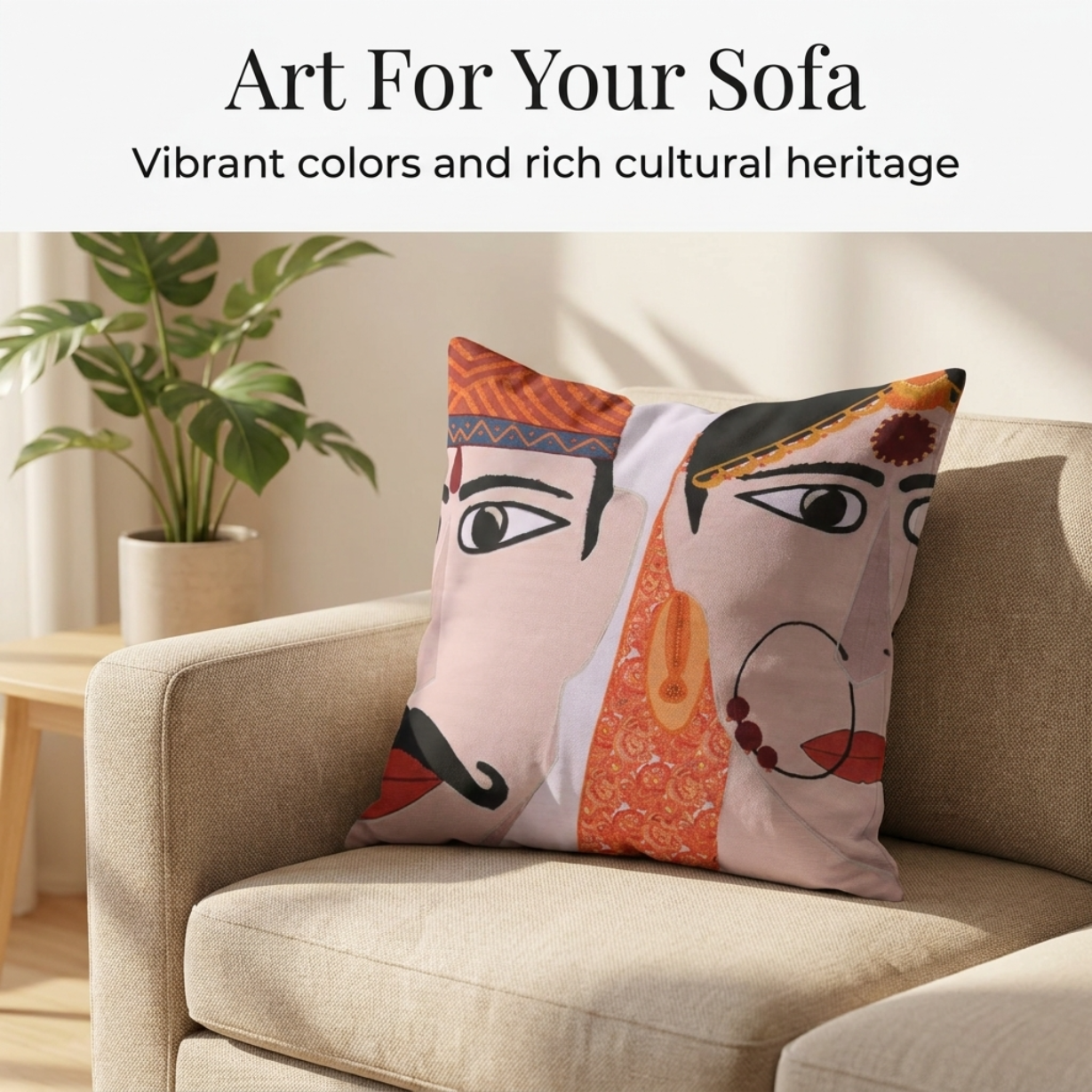 Printed Throw Pillow Covers - 18x18 Inch Decorative Cushion Covers With Zipper Closure