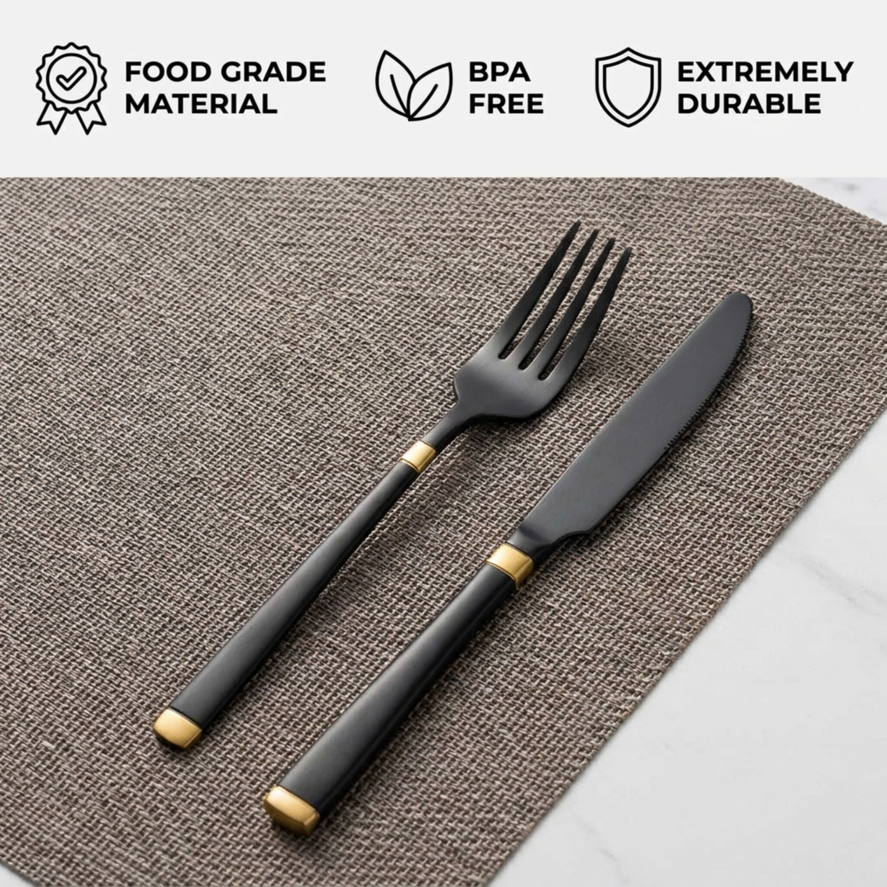 Set of 4 and 6 PVC placemats by 618PVC-1-8-4, showing colorful, durable plastic placemats with textured surface for table setting.