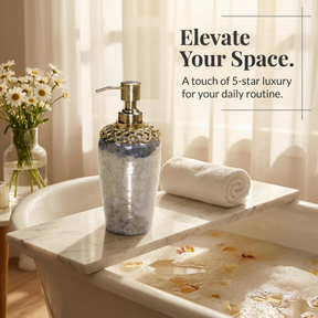 Liquid Soap Dispenser – Brass and Glass Decorative Bathroom Soap Pump with Corrosion Resistant Pump