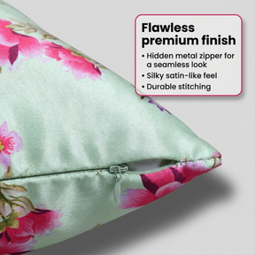 Floral Throw Pillow Covers - 14x20 Inch Decorative Cushion Covers | Zipper Closure