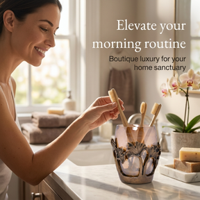 Stylish Bathroom Tumbler – Elegant Decorative Bathroom Accessory Set for Vanity