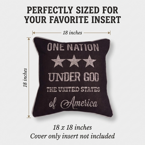 Patriotic Throw Pillow | USA Pillow Cover 18 x 18 Inches - Luxury Zipper Cushion
